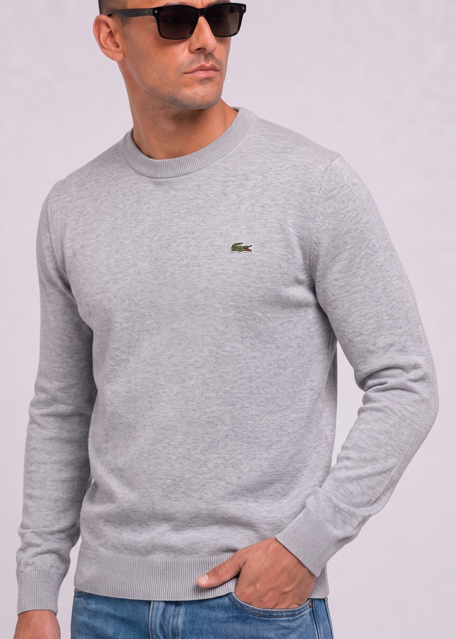 Lacoste Sweaters Regular fit crew neck sweater - silver chine