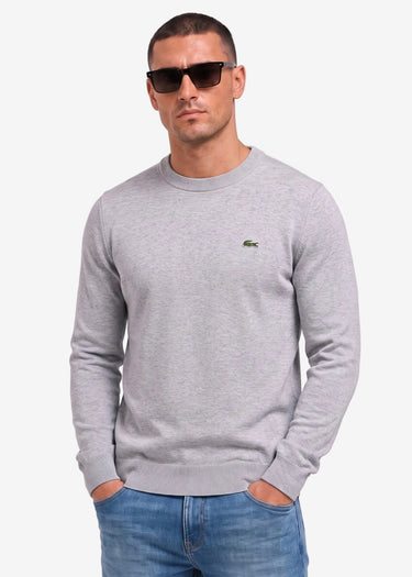 Lacoste Sweaters Regular fit crew neck sweater - silver chine
