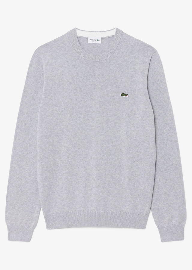 Lacoste Sweaters Regular fit crew neck sweater - silver chine