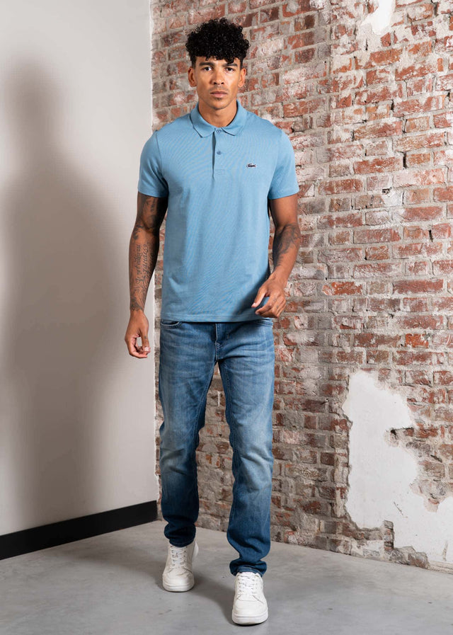 Lacoste Polos Short sleeved ribbec collar polo shirt - limestone