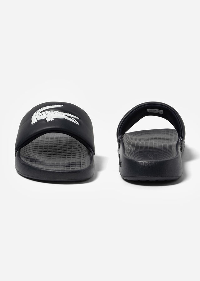 Lacoste Sliders Serve Slide - black white