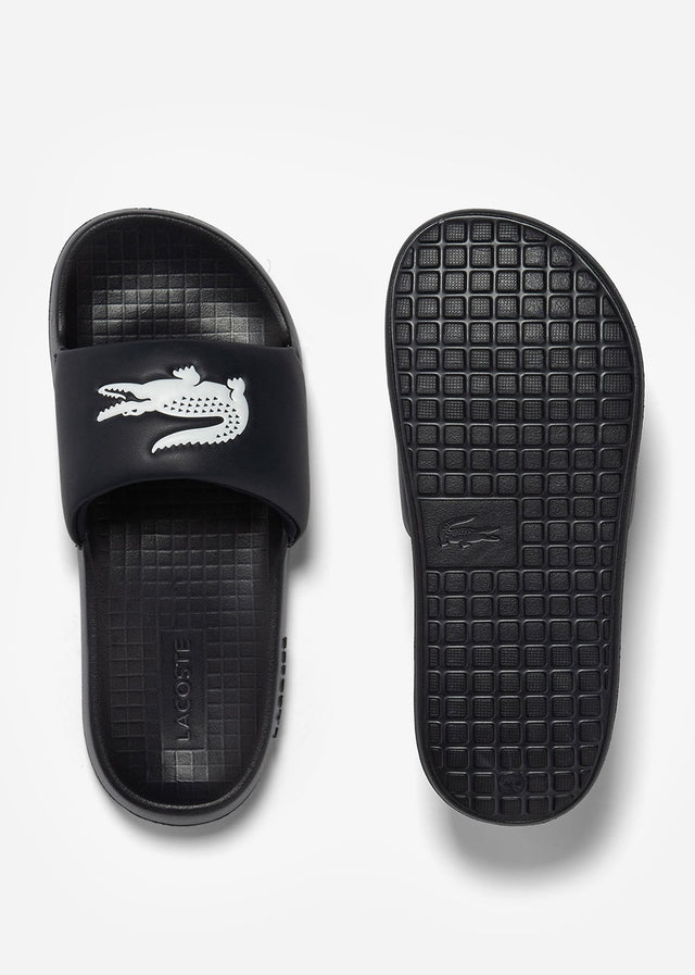 Lacoste Sliders Serve Slide - black white