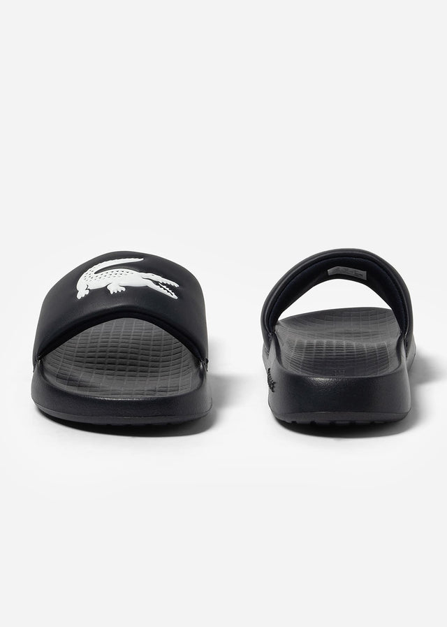 Lacoste Sliders Serve Slide - black white