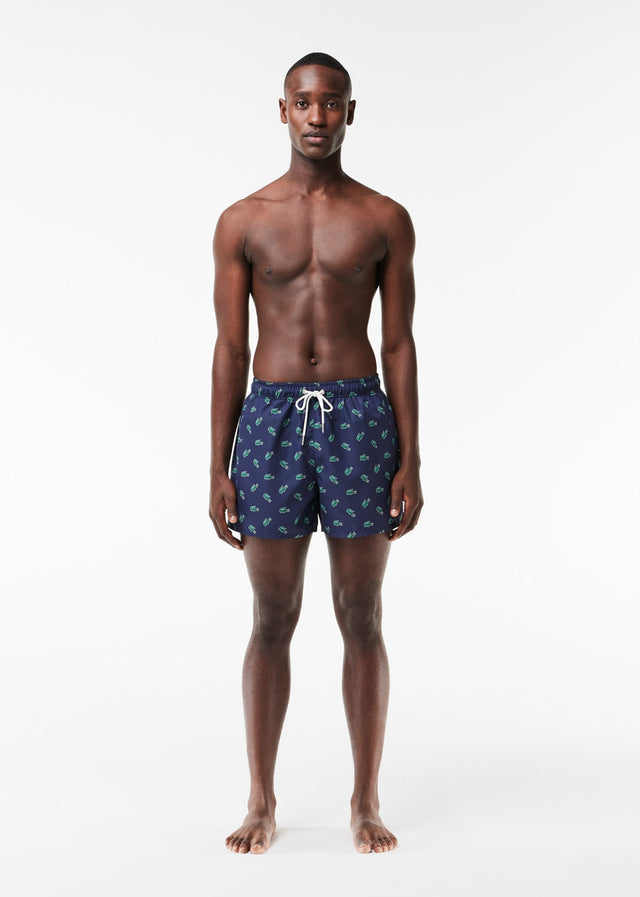Lacoste Swimwear Swimming trunks all over print - navy blue multico