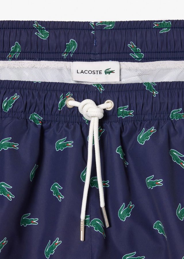Lacoste Swimwear Swimming trunks all over print - navy blue multico