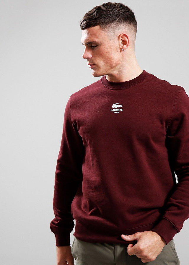 Lacoste Sweaters Sweatshirt logo print- expresso