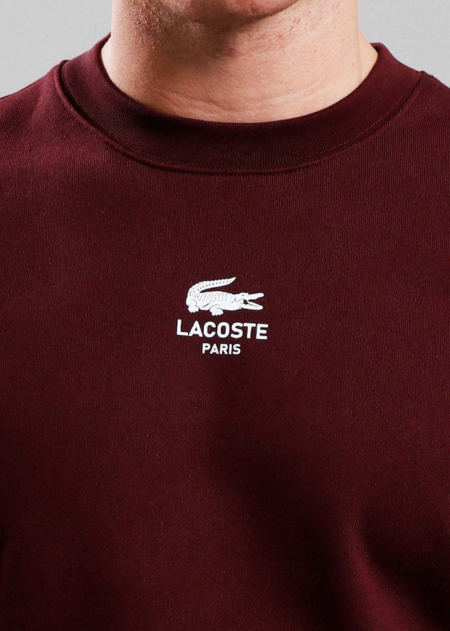 Lacoste Sweaters Sweatshirt logo print- expresso