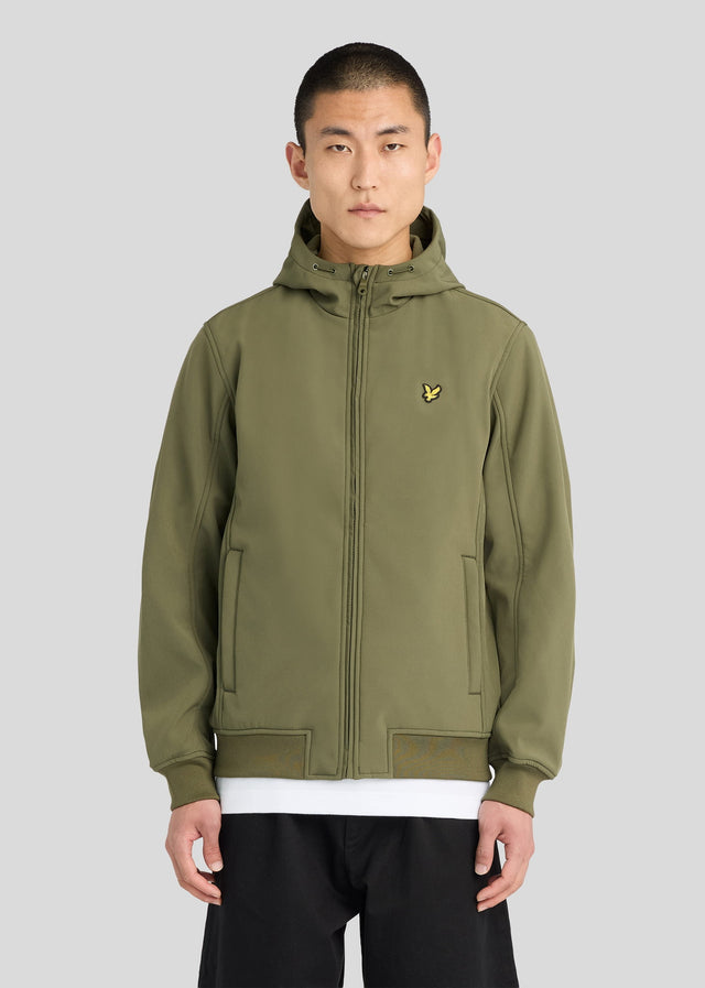 Lyle & Scott Jackets Fleece back softshell jacket - true olive