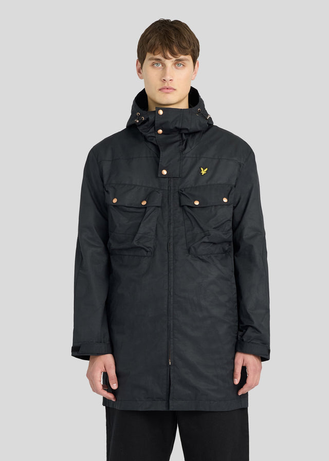 Lyle & Scott Jackets Waxed guard parka - jet black