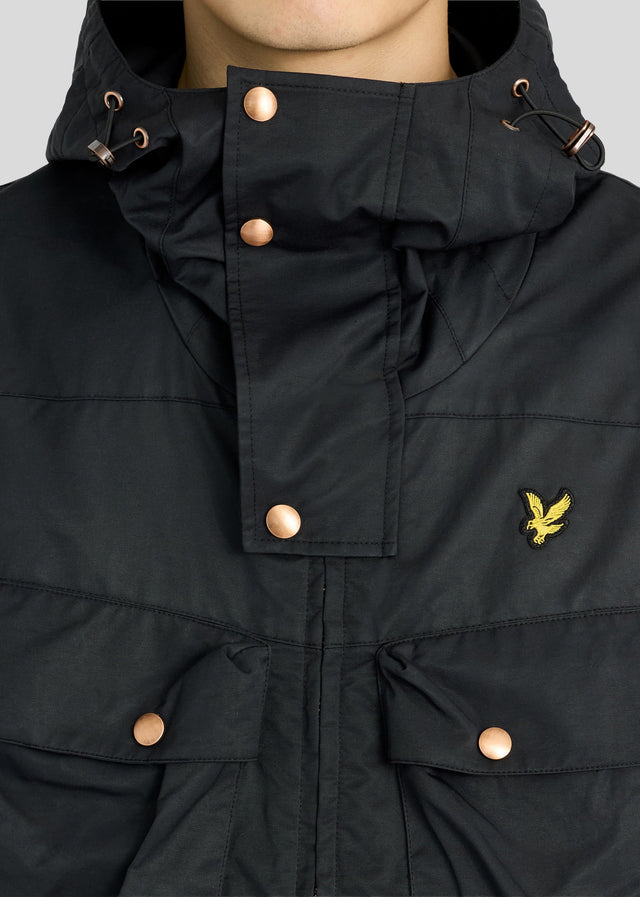 Lyle & Scott Jackets Waxed guard parka - jet black
