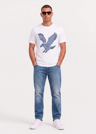 Lyle & Scott T-shirts Check eagle t-shirt - white