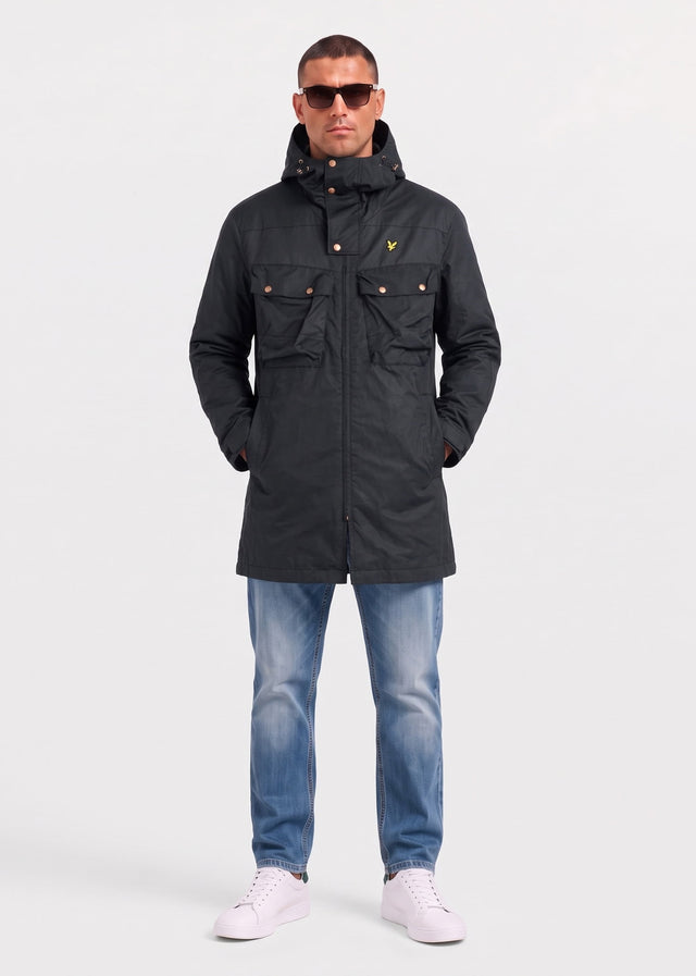 Lyle & Scott Jackets Waxed guard parka - jet black