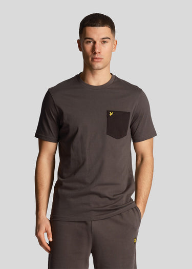 Lyle & Scott T-shirts Contrast pocket t-shirt - gunmetal-jet-black