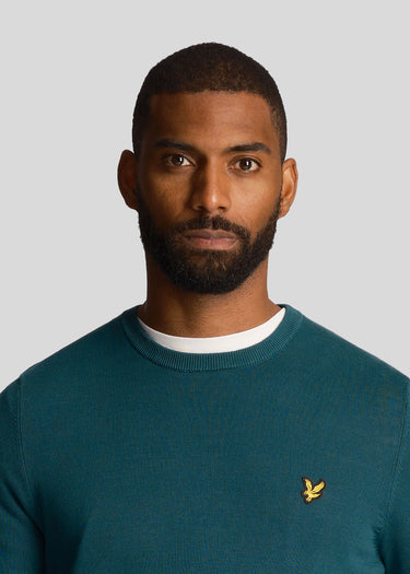 Lyle & Scott Truien Cotton crew neck jumper - malachite green