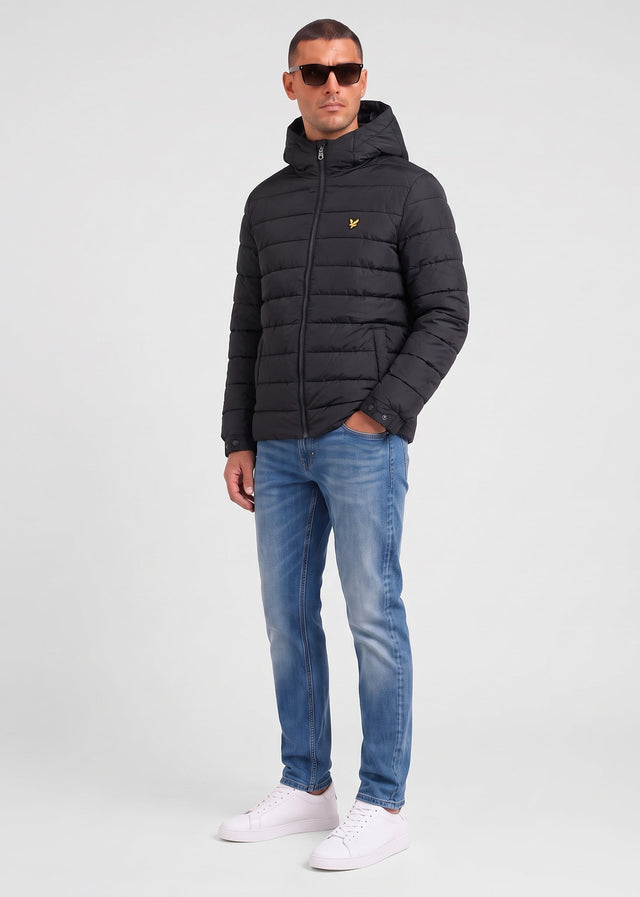 Lyle & Scott Jackets Hooded quilted jacket - jet black
