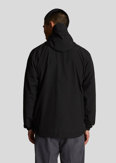 Lyle & Scott Jassen Tonal eagle zip through hooded jacket - jet black