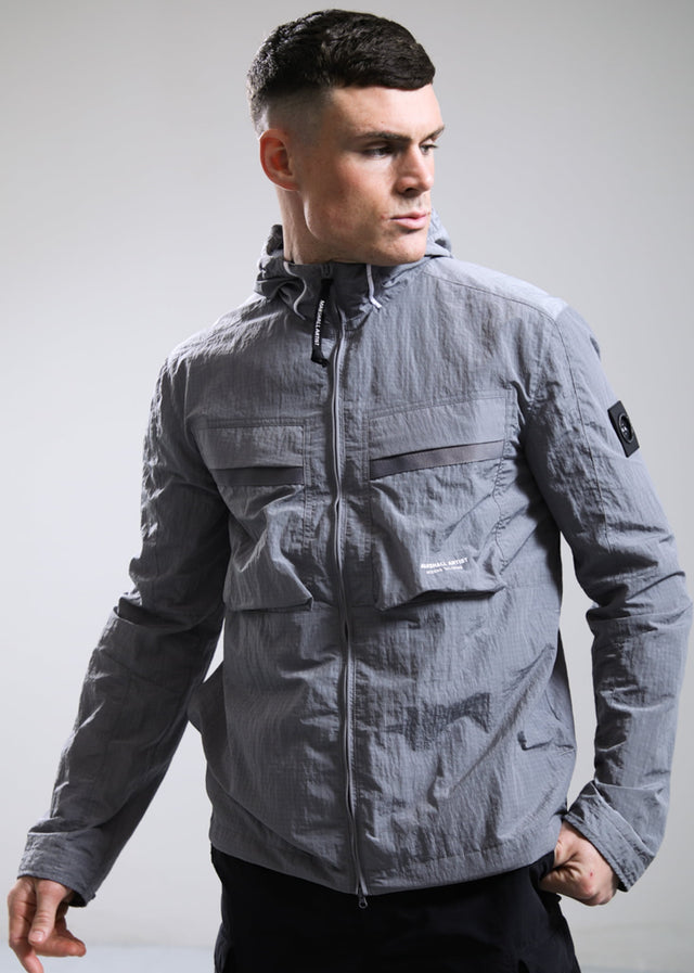 Marshall Artist Jackets Sicuro hooded overshirt - volcanic grey