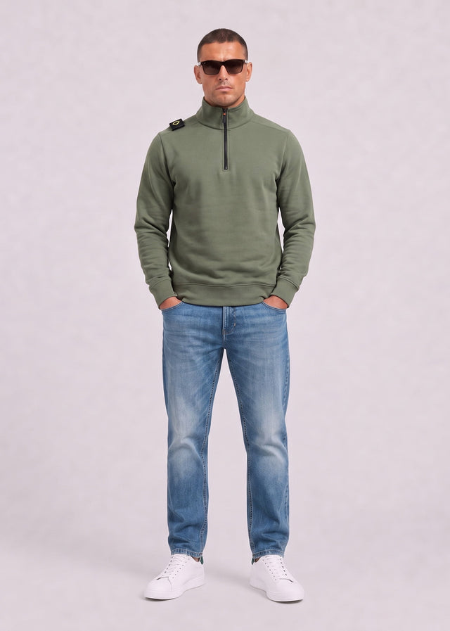 MA.Strum Sweaters Training quarter zip sweatshirt - bronze green