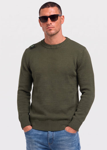 MA.Strum Truien Oka crew sweater - bronze green