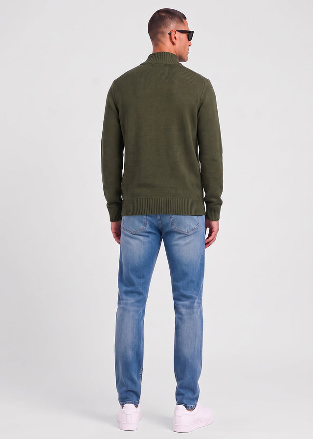 MA.Strum Sweaters Sarl quarter zip sweater - bronze green