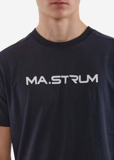 MA.Strum T-shirts MA.Strum chest print tee - ink navy
