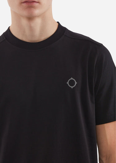 MA.Strum T-shirts Oversized back logo print tee - black