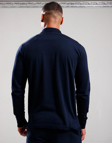 MA.Strum Polo's Ls jersey zip polo - ink navy
