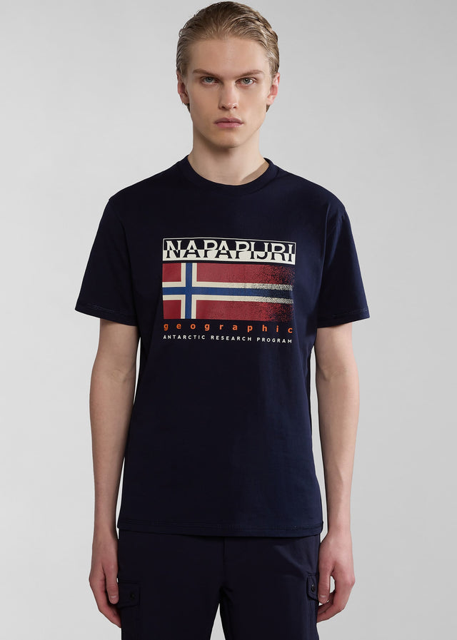 Napapijri T-shirts Kreis t-shirt - blue marine