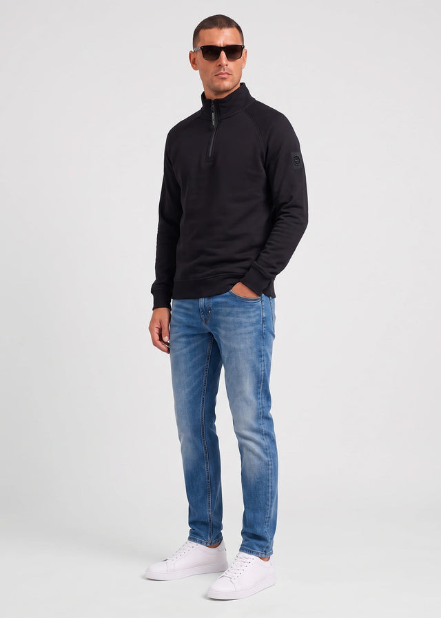 Marshall Artist Sweaters Siren quarter zip sweat - black