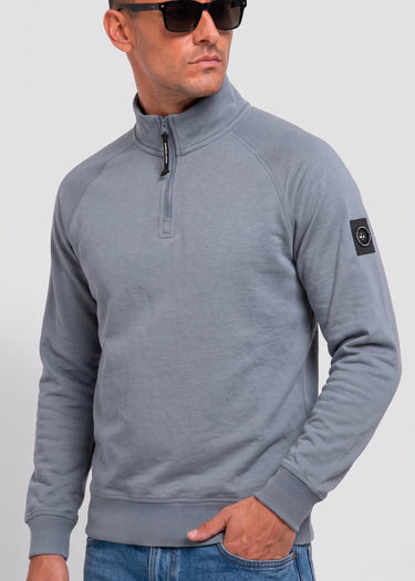 Marshall Artist Truien Siren quarter zip sweat - storm grey
