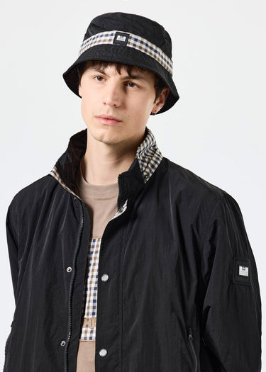 Weekend Offender Bucket Hats Queensland - black mid house check