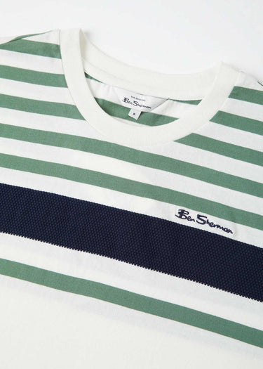 Ben Sherman T-shirts Engineered stripe tee - snow white