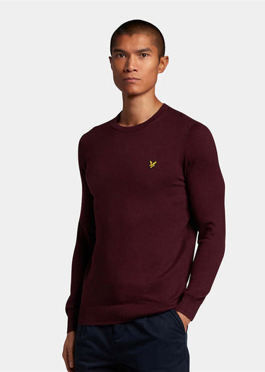 Lyle & Scott Truien Merino Crew Jumper - burgundy