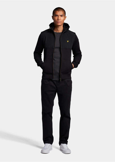 Lyle & Scott Vesten Softshell jersey zip hoodie - jet black