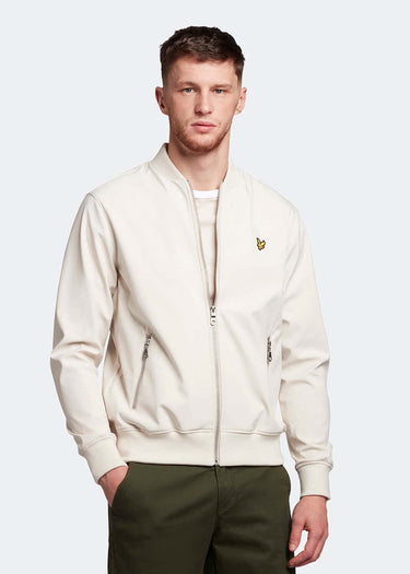 Lyle & Scott Jassen Softshell bomber jacket - light mist