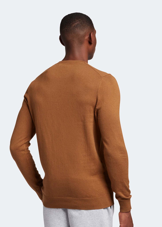 Lyle & Scott Sweaters Cotton merino crew jumper - anniversary gold