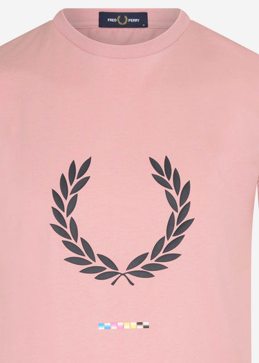 Fred Perry T-shirts Print registration t-shirt - chalky pink