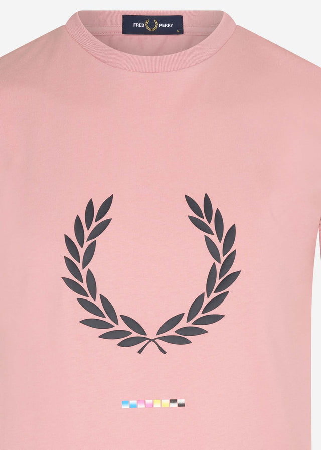 Fred Perry T-shirts Print registration t-shirt - chalky pink