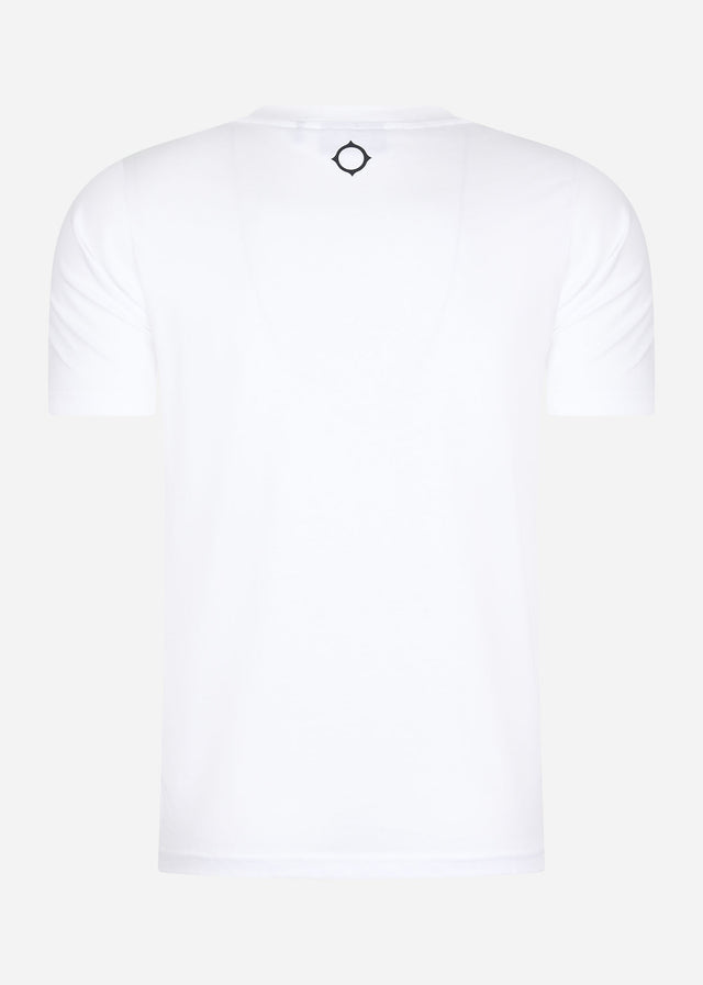 MA.Strum T-shirts Half body print tee - optic white