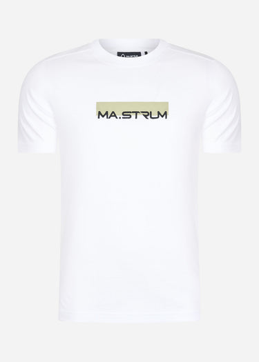 MA.Strum T-shirts MA.Strum block print tee - optic white