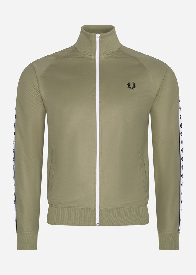 Fred Perry Cardigans Taped track jacket - sage