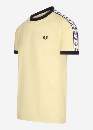 Fred Perry T-shirts Taped ringer t-shirt - lemon sorbet