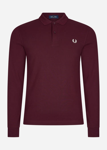 Fred Perry Longsleeve Polo's LS plain fred perry shirt - oxblood