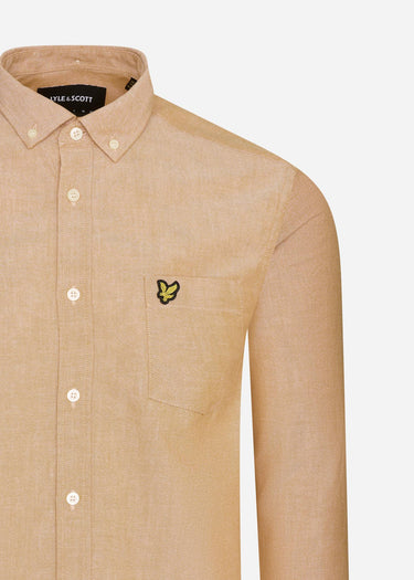 Lyle & Scott Overhemden Oxford shirt - sunflower white