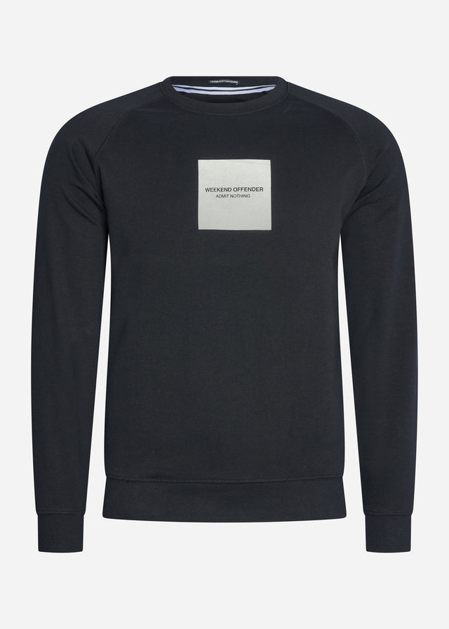 Weekend Offender Sweaters WOAN reflective sweat - black