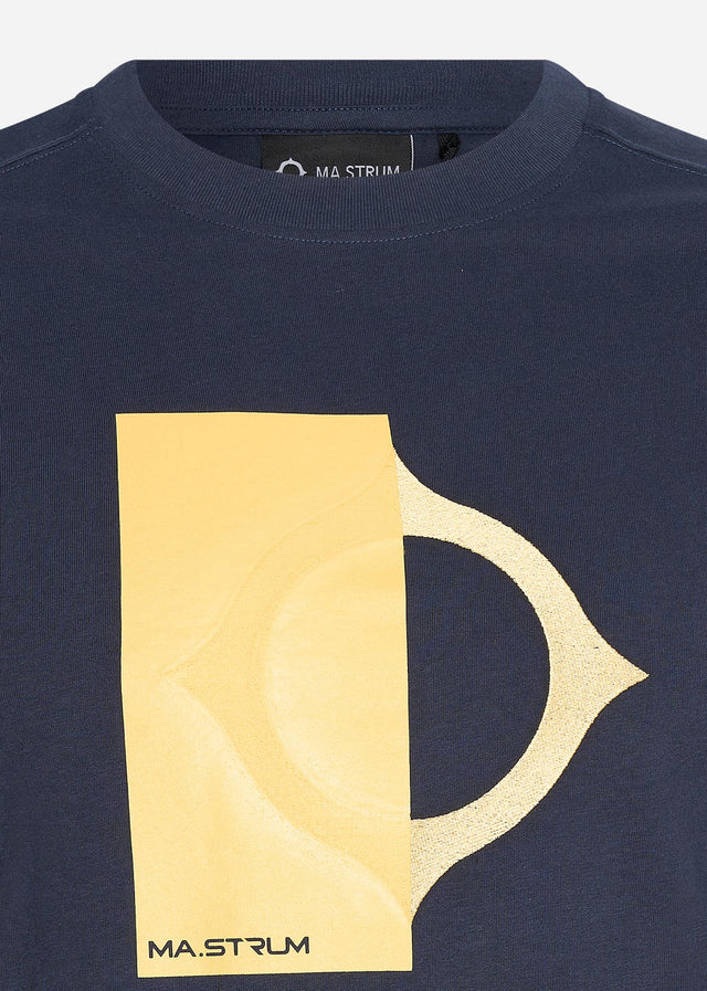 MA.Strum T-shirts Block print logo tee - ink navy