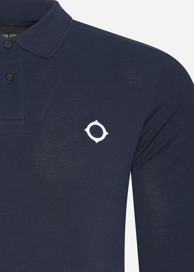 MA.Strum Long Sleeve Polos LS pique polo - ink navy