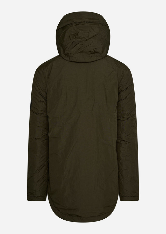 Lyle & Scott Jackets Wadded dual pocket jacket with face guard - olive