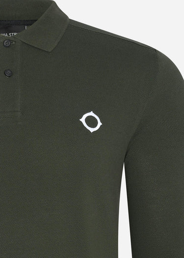 MA.Strum Longsleeve Polo's LS pique polo - oil slick