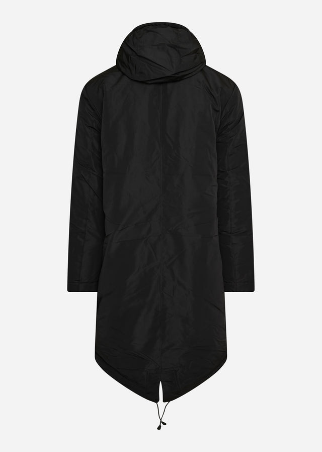 Lyle & Scott Jackets Longline dual pocket parka - jet black